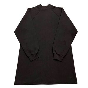 Vintage 90s Trend Basics Sweatshirt Dress Black USA OSFM 35x21